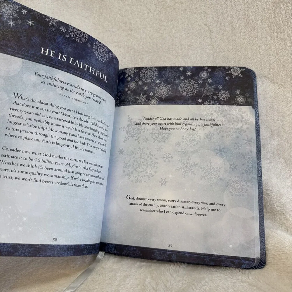 Devotional Winter Journal 90 Day Reflective Christian Psalm‎ Book Broadstreet